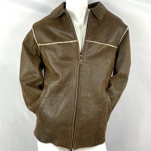 Raffaelo | Mens Leather/Shearling Bomber Jacket